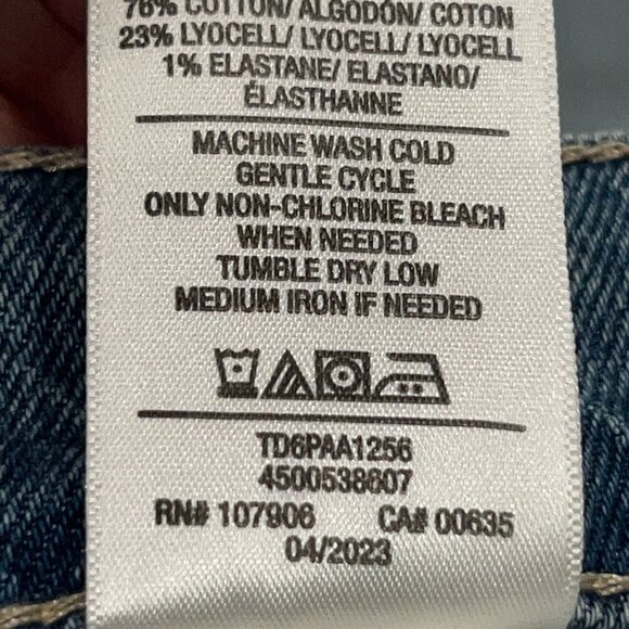 HUDSON JADE HIGH RISE STRAIGHT LOOSE FIT CROP JEANS in PARADISE WASH EUC Size 29 - Picture 11 of 12